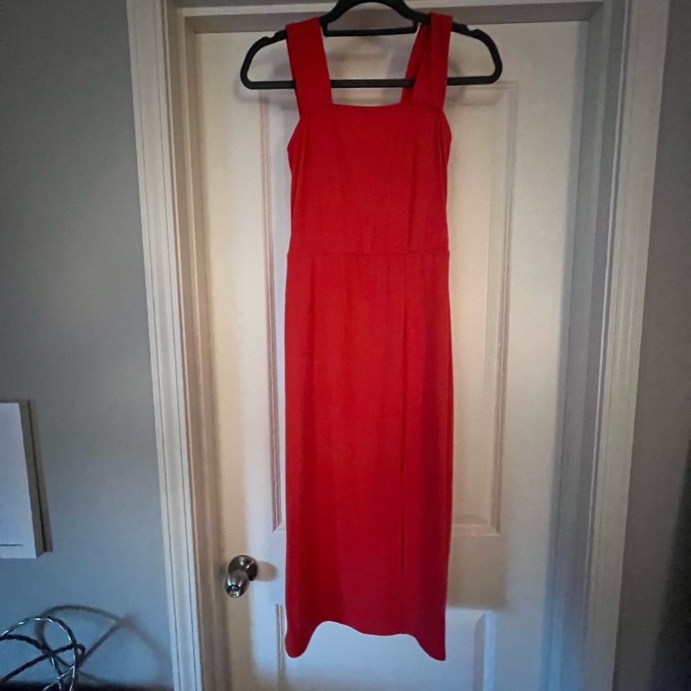 Blood orange sleeveless cocktail dress - size medium